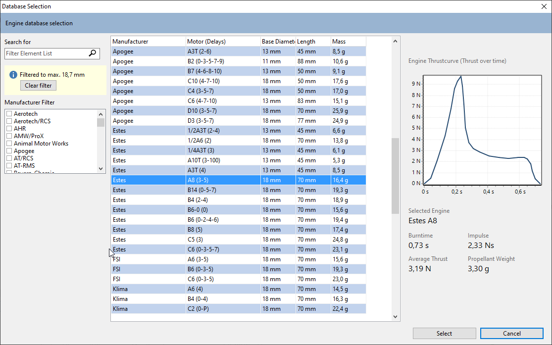 SpaceCAD engine database
